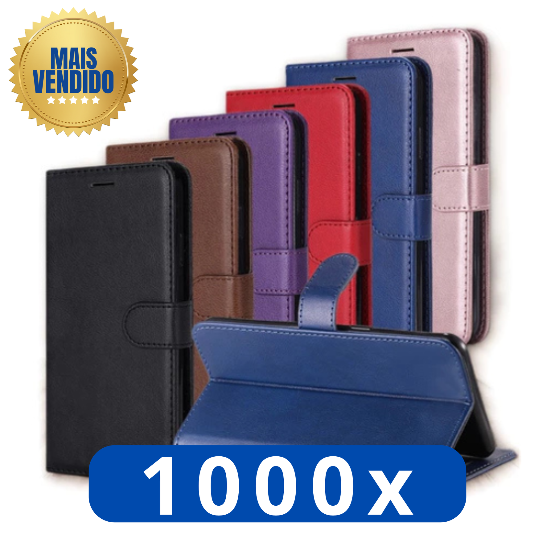 🏆 KIT Capinha Carteira 1000 Unidades — MELHOR PREÇO UNITÁRIO — Escolha Todas as Marcas