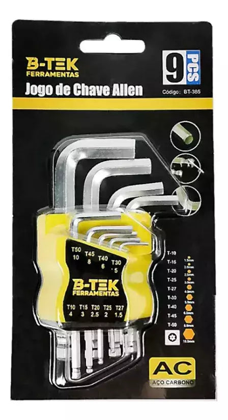 JOGO DE CHAVES ALLEN C/ 9 PÇS BT-385