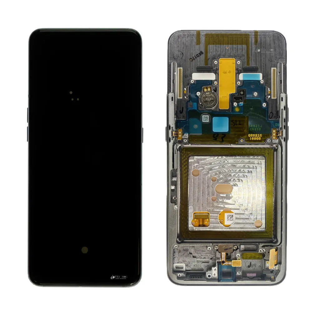 TELA DISPLAY LCD SAMSUNG GALAXY A80 / A805 C/ARO PRETO ORIGINAL NACIONAL