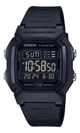 Relógio Casio Masculino Digital Negativo W-800h-1bvdf