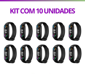 Kit 10 Unidades - Pulseira Inteligente XIAOMI Mi Band 7 - Tela AMOLED