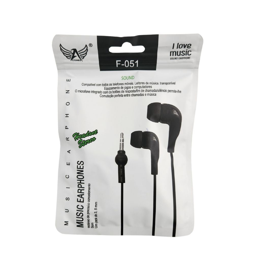 Kit 50 FONES DE OUVIDO INTRA-AURICULAR P2 - ALTOMEX - F-051  (variados as cores)