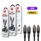 CABO DE DADOS PD USB-C 3.0A EM NYLON - 1 METRO - FANCY