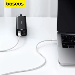 CABO DE DADOS TURBO 100W NYLON DYNAMIC FAST CHARGING - 1M - TIPO-C PARA TIPO-C - BASEUS