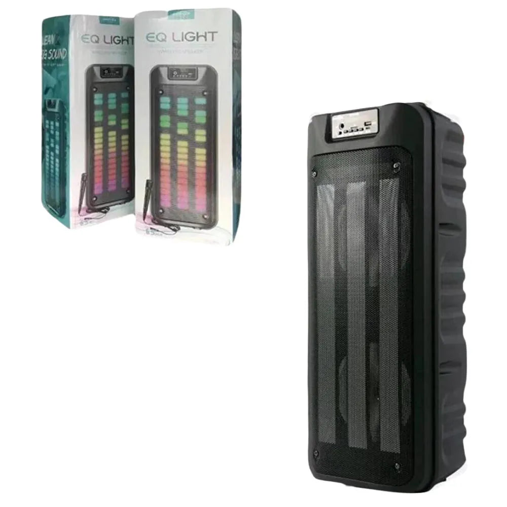 CAIXA DE SOM BLUETOOTH C/ MICROFONE 6,5"X2 LED RGB - GREATNICE - GTS-1852