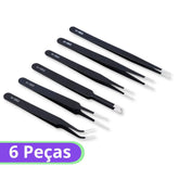 Kit de Pinças p/ Manutenção - 6Pçs - Exbom - 3357