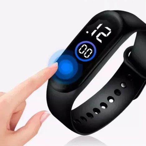 Relógio Esportivo Unissex LED Digital Prova D’Água Preto