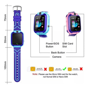 Relógio SmartWatch Infantil Com Rastreador GPS Chip e Câmera